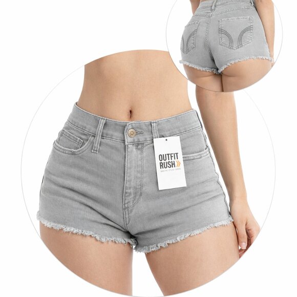 Hollister Light Gray Denim Shorts – Women’s W25 (Excellent Condition) - Picture 7 of 7